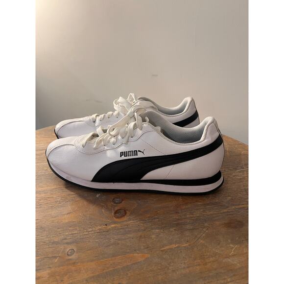Puma Purin Mens Size 10 sneakers black and white - Picture 1 of 7